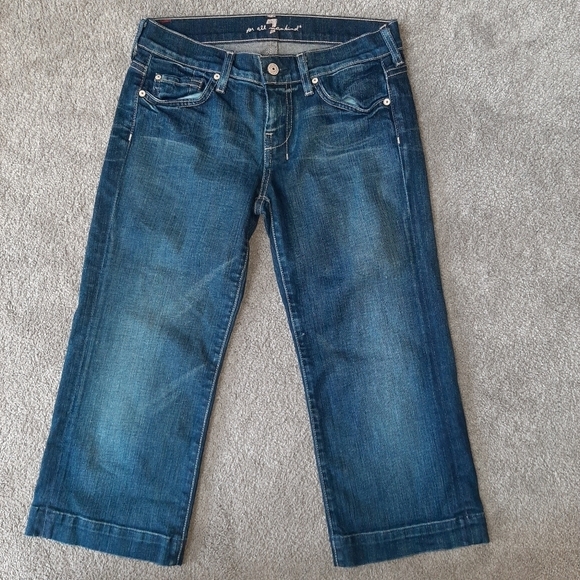 7 For All Mankind Cropped Capri Jeans - Picture 2 of 7